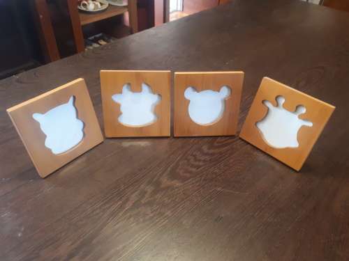 Set of Four Animal Shaped Photo Frames