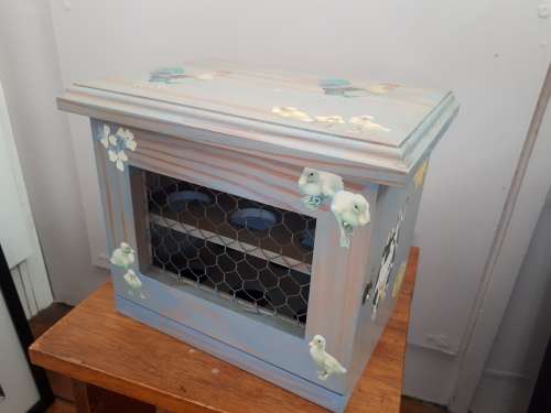 Decorated 1 Dozen Wooden Egg Holder