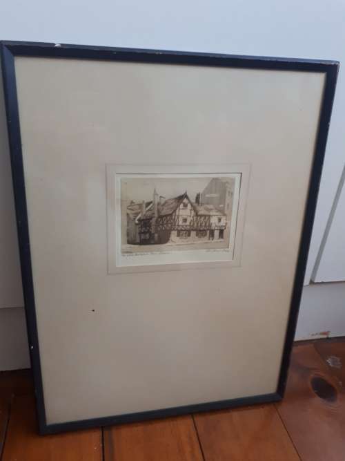 Famous Welsh Artist E.J Mayberry (1887-1966) Etching Signed