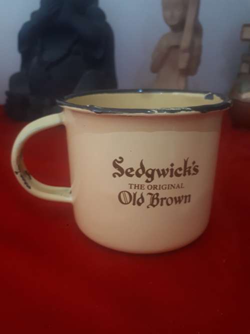 Sedgwicks Old Brown Enamel Cup