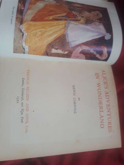 Circa 1922 Alice`s Adventures In Wonderland by Lewis Carroll