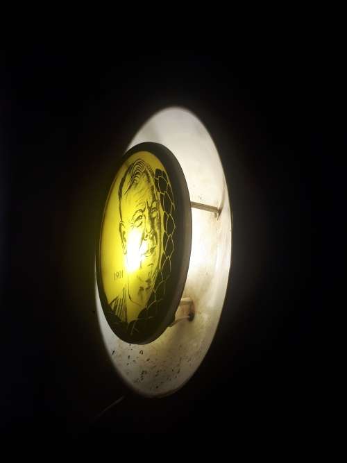 Rare & Highly Collectable H.F. Verwoerd 1901 - 1966 Commemorative Enameled Wall Light