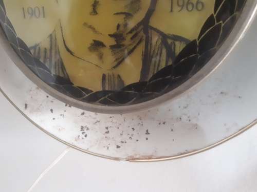 Rare & Highly Collectable H.F. Verwoerd 1901 - 1966 Commemorative Enameled Wall Light