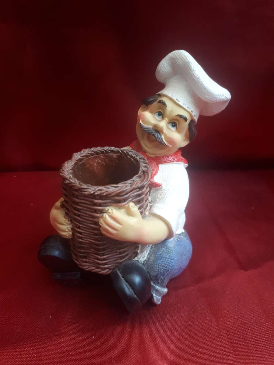 Highly Detailed Handpainted Ceramic Toothpick Holder