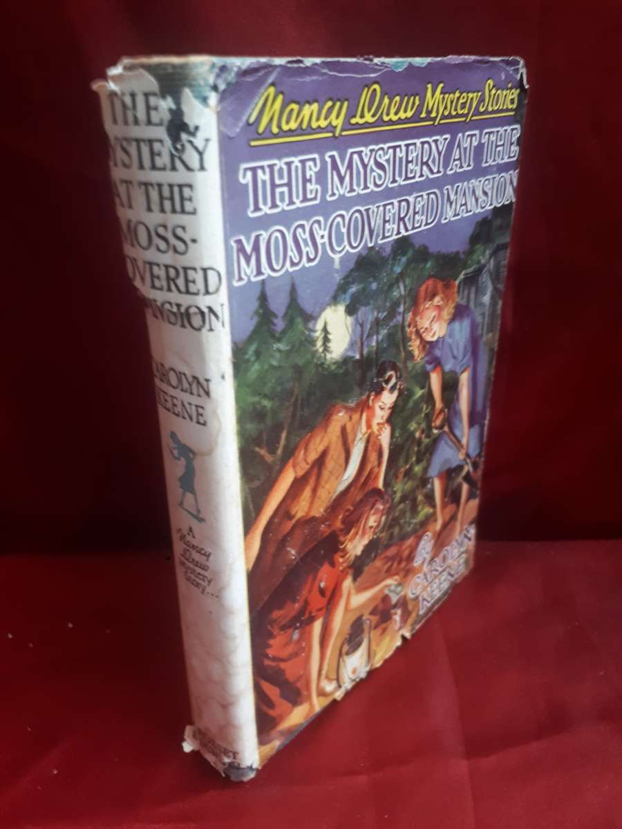 1941 1st Edition Nancy Drew / Carolyn Keene `The Mystery at the Moss Covered Mansion`