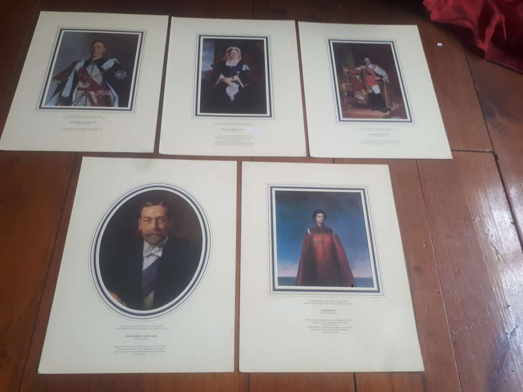 Set of 5 Prints `The Royal Collection` National Portrait Gallary London