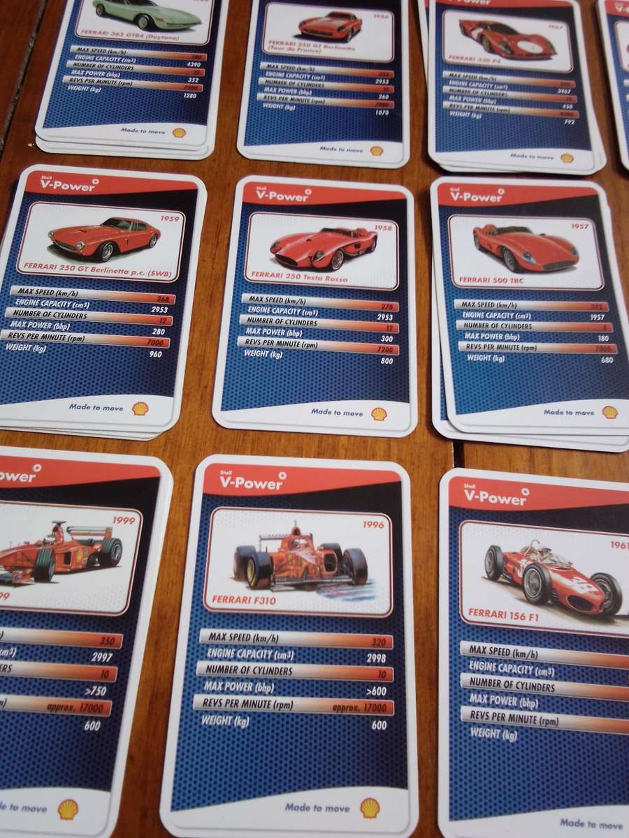 Shell V Power 2007 Ferrari Trading Cards Complete 24\24 + Extras