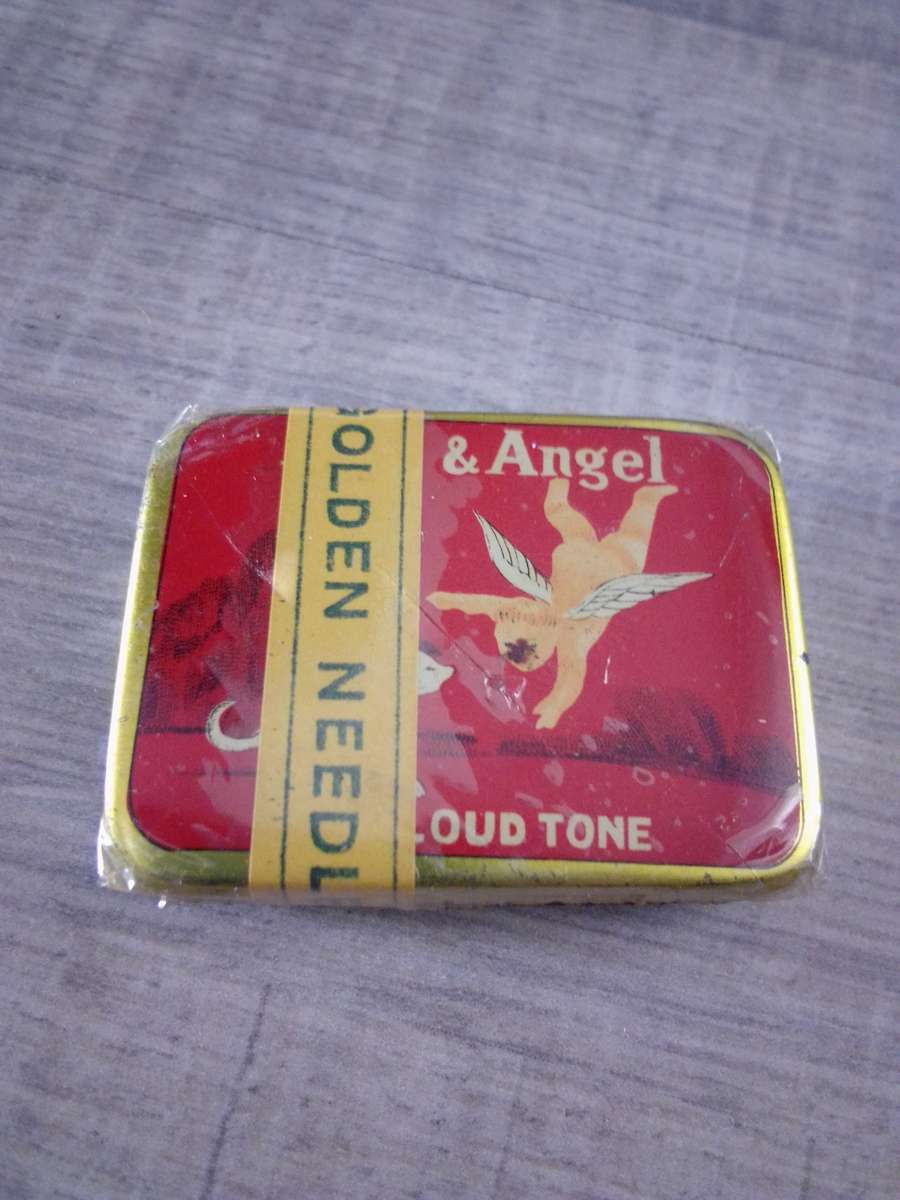 Dog & Angel Golden Gramophone Needles Sealed In Original Tin (200 Needles)