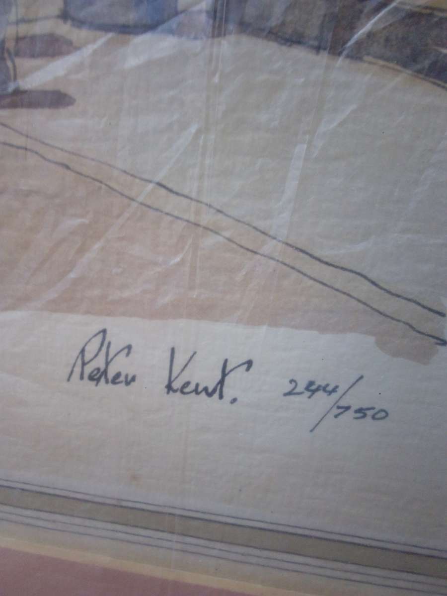 Renowned SA Artist Peter Kent Limited Signed Stone Lithograph In Original Unopened Packaging