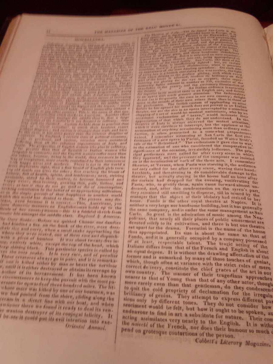 Circa 1833 Monthly Journal of Fashion Vol III With Quarto Plates