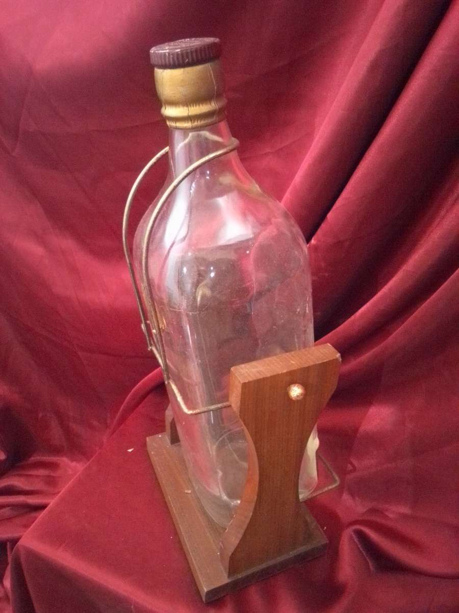1960`s One Gallon Johnnie Walker Red Label Mounted In Original Wooden Stand