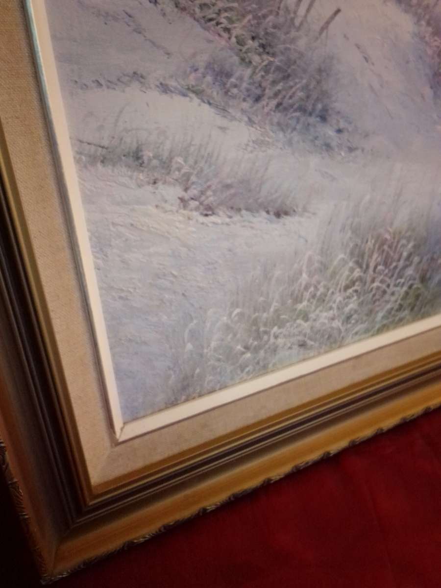 Stunning `Seascape` by 20th Century American Artist L. Dawson Oil on Board Signed