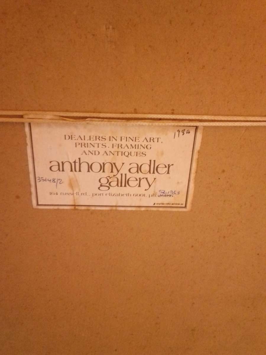 Famous 20th Century Irish Artist George Trevor Glass Framed Watercolor `Seascape`