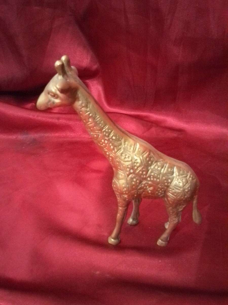 Vintage Brass Giraffe