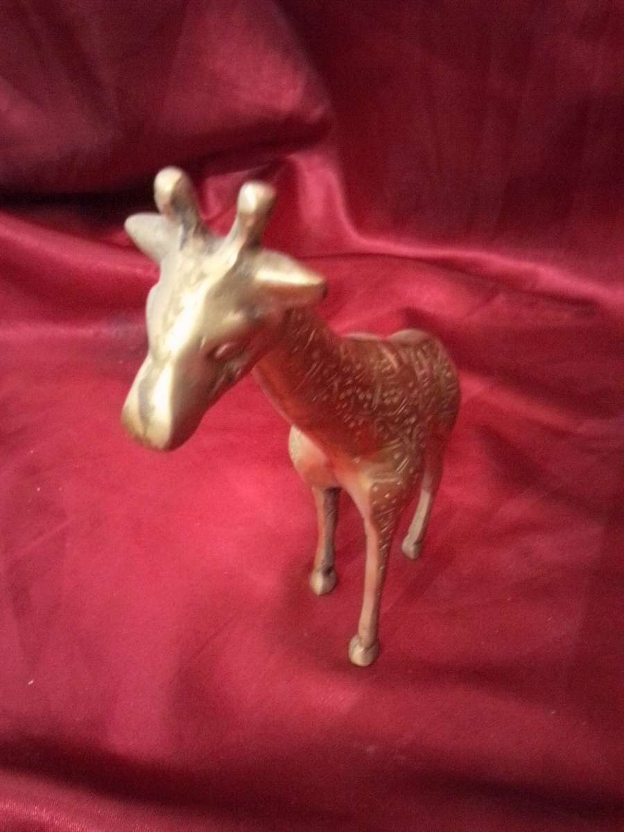 Vintage Brass Giraffe