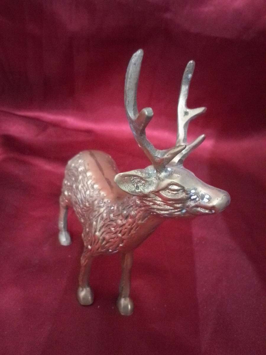 Vintage Brass Antelope