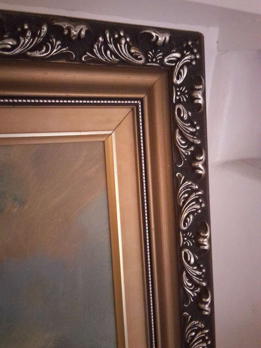 Renowned 20th-C SA Artist L. Parker Oil on Board `Rural Farm` Signed