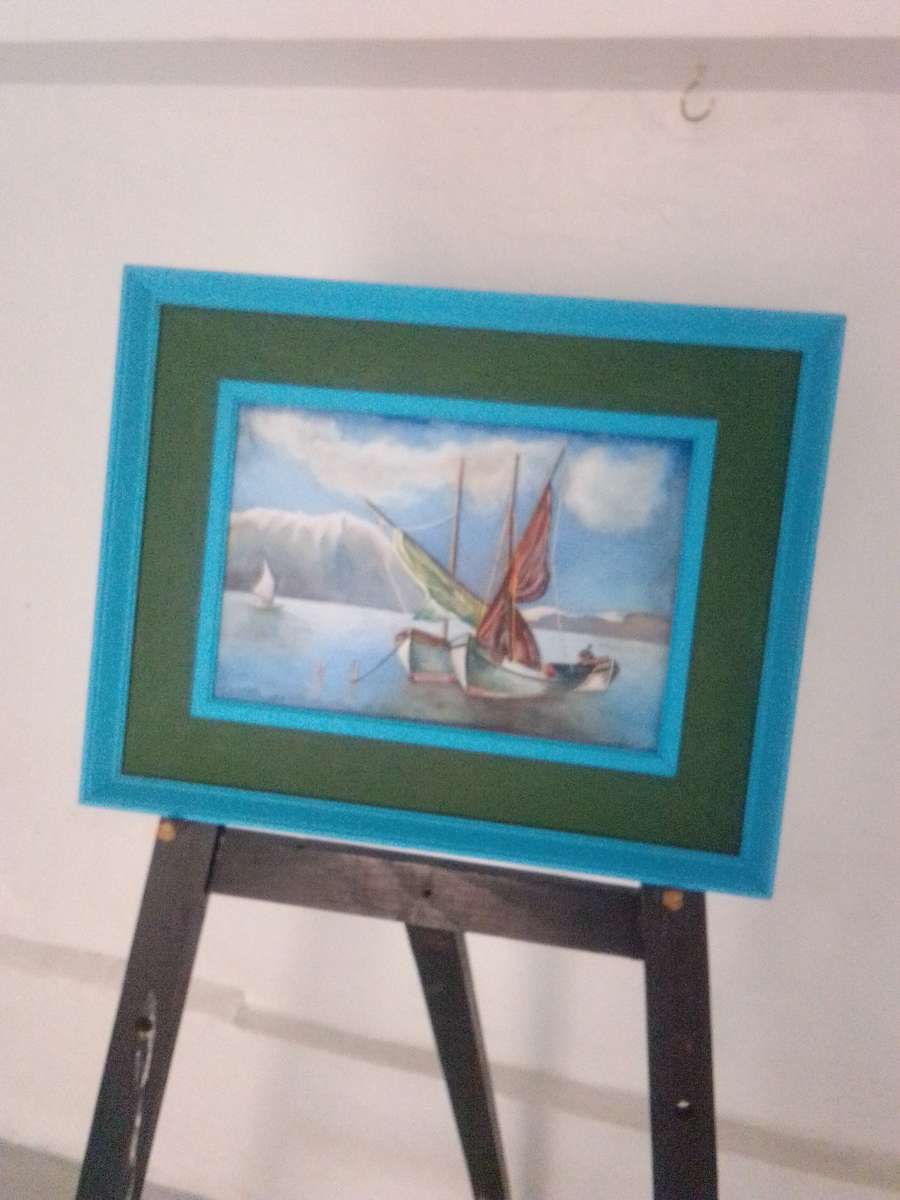 Famous Italian Artist Ulysse Tomasoni 'Seascape' Signed & Dated 1959