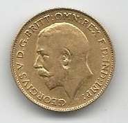 1925 Gold half Sovereign