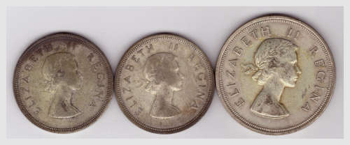 1955 Crown and 2x 1959 Half Crowns