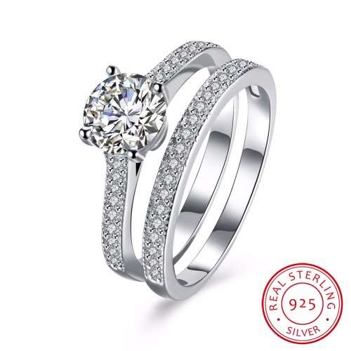 ***STUNNING*** SILVER ENGAGEMENT SET