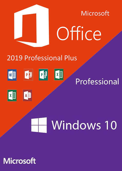 WINDOWS 10 PRO AND OFFICE 2019 PRO PLUS LIFETIME LICENSE