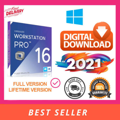 VMware Workstation Pro 16 | Full Version | Lifetime License Key | Multilingual | Windows | Fast Deli