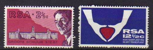 RSA SACC 285-286 (1st Heart Transplant ) MNH