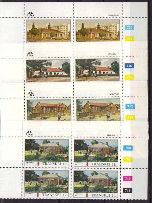 TRANSKEI SACC 139-142 Control Blocks (Transkei Post Offices)