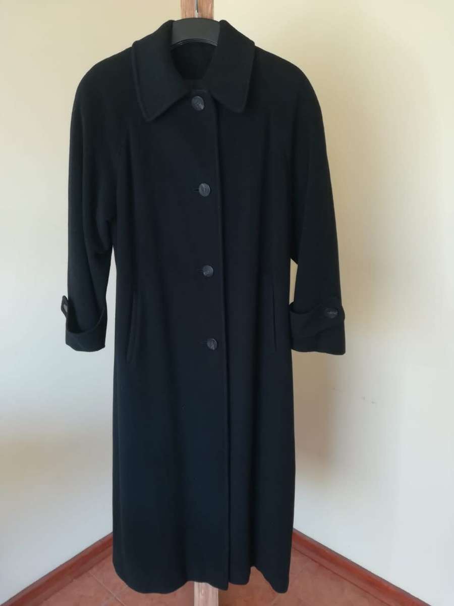 Cashmere Coat, Black Full-Length size 14 to 16