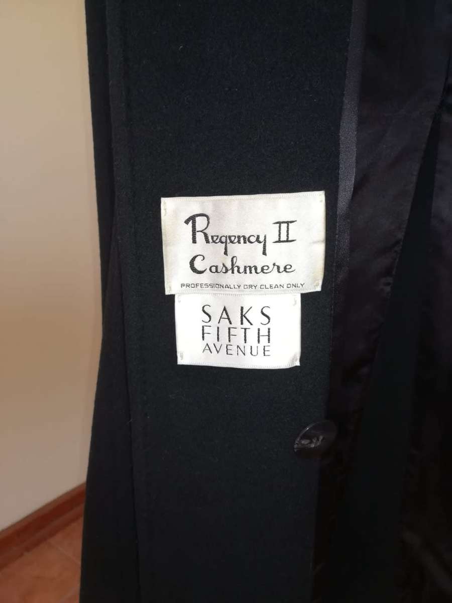 Cashmere Coat, Black Full-Length size 14 to 16