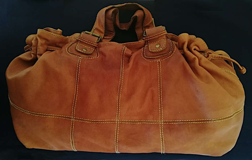 Holiday Special - Genuine Leather, Large Vintage "Hobo" Bag