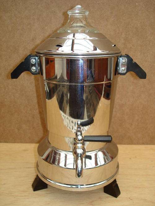 Art Deco Chrome & Bakelite 240v Percolator-Good Working Order