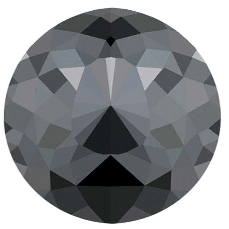 7.64 ct ( 12.43 MM ) AAA GREAT FANCY ROSE CUT BLACK LOOSE MOISSANITE DIAMOND