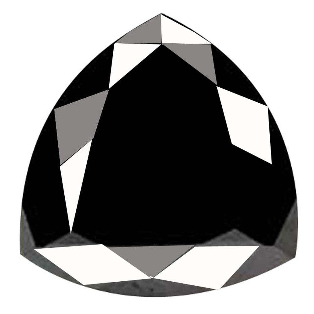 6.42 ct ( 13.09 MM ) AAA GREAT FANCY TRILLIANT CUT BLACK LOOSE MOISSANITE DIAMOND