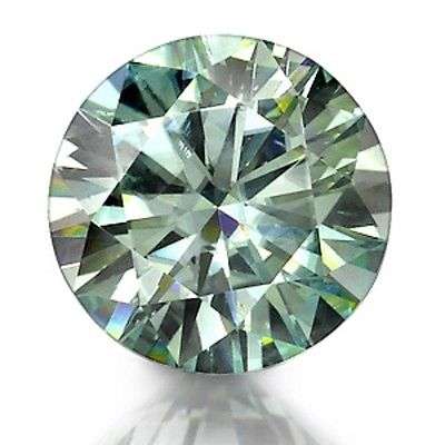 1.53ct- OCEAN BLUE/GREEN - VS1 - 7.62mm- MOISSANITE - TEST ON ANY DIAMOND TESTER! 100% SATISFACTION