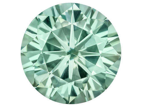 0.84- LIGHT GREEN- VVS2 - 6.2mm- MOISSANITE - 100% AAA Quality!
