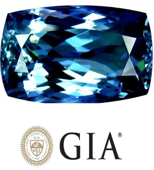 **GIA** Tanzanite - 4.62ct -Cushion Cut