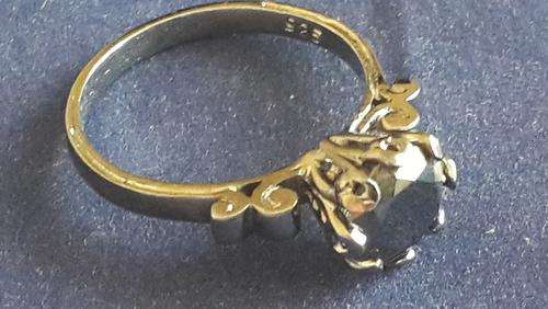 Beautiful - 1.25ct - Black Moissanite - Solid 925 With Black Rhodium Ring