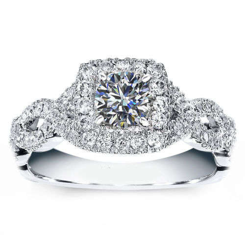 3.48 ct D -F - Round Cut-  VVS1 - Set In 925 Silver - Rhodium Plated!