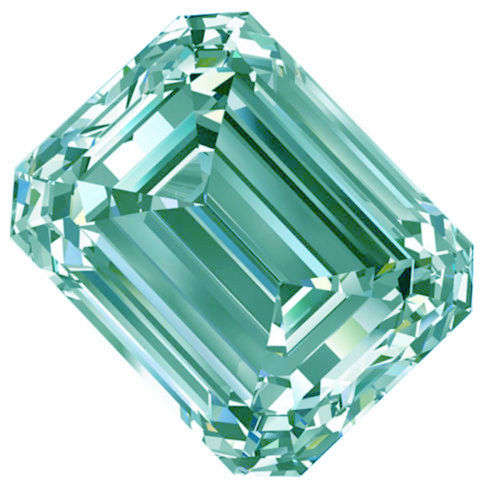 1.66ct - [7.70mm x 5.20mm] - Green/Blue- Si1- Emerald Cut - Mesmerizing Top Quality Moissanite