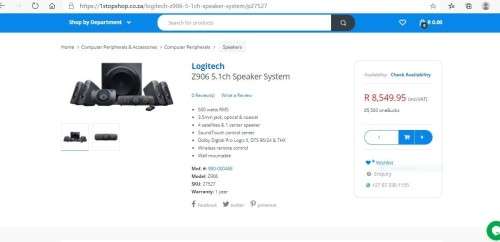 Logitech Z906 Channel Speakers