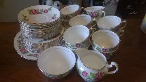 ROYAL VALE BONE CHINA TEA SET 39pc