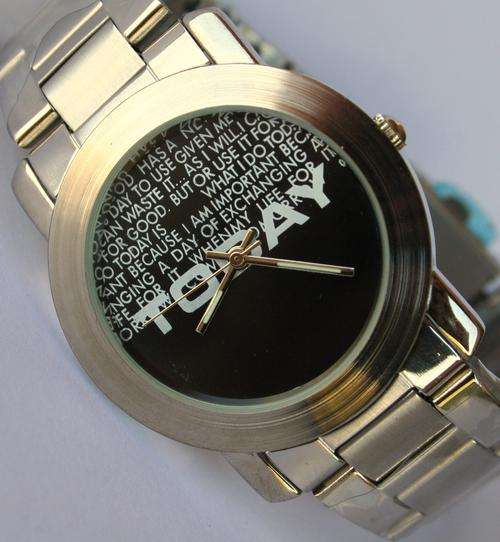 FREE CRANE Motivational TODAY Mens Quartz Watch - Black