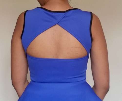 Blue peplum top