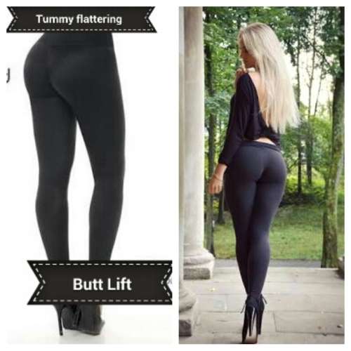 Black booty lifting leggings SIZE 6 8 10 12 only