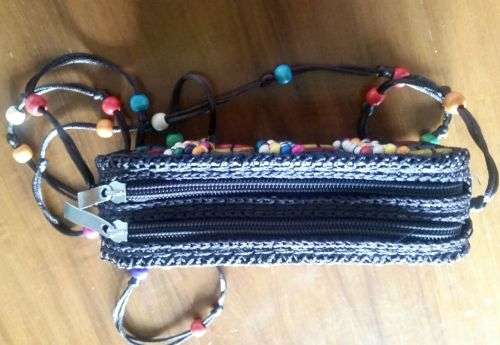 Gorgeous Beadwork womena  purse with sling beadwork band....beautiful colours
