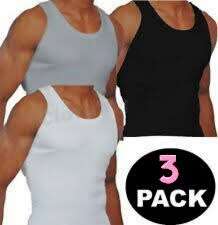 Mens 3 pack Athletic Vests sizes  s m l and xl