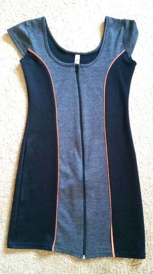 Beautiful grey and orange detail dress