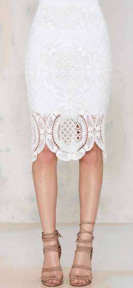 Beautiful Ivory lace skirt